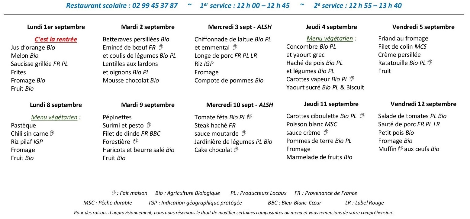 menus